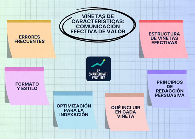 Viñetas de características comunicación efectiva de valor